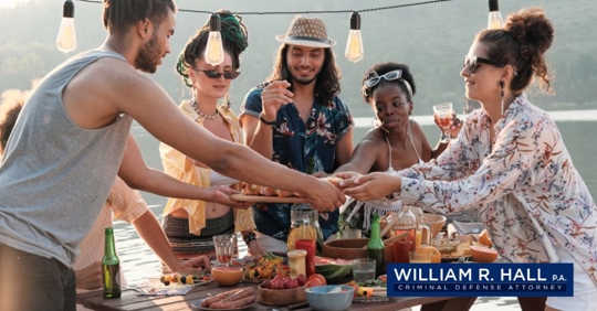 people drinking at a party