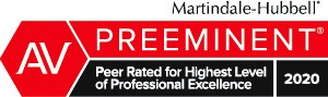 AV Preeminent - Peer Rated for Highest Level of Professional Excellence 2020