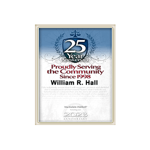 William Hall 25 Year Anniversary William Hall 25 Year Anniversary